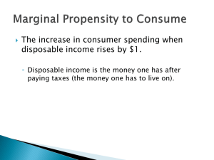 Marginal Propensity To Consume and Save