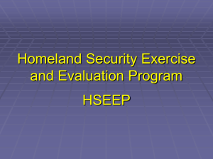 Homeland Security Exercise and Evaluation Program (HSEEP)