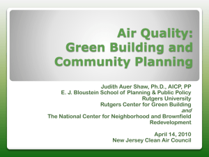 Air Quality: Green Building and Community Planning