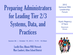 Building Tier 2/3 Leadership*Part 1 Administrative Structures and