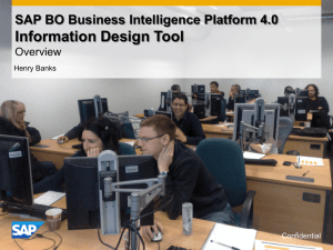 SAP BO Business Intelligence Platform 4.0 Information Design Tool