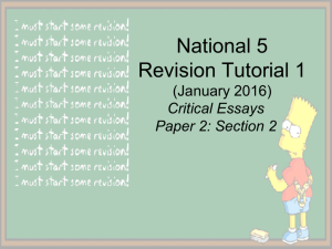 National 5 Revision Tutorial