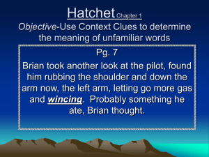 Hatchet Objective-Use Context Clues to determine the