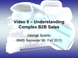 Lecture 4 eMarketing Strategies for Complex B2B Sales
