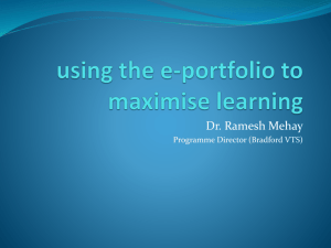 E-portfolio – using it to maximise learning