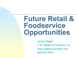 Future Retail & Foodservice Opportunities