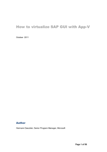 Virtualization of SAP GUI