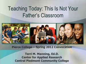 Teaching Today: This Is Not Your Father's Classroom