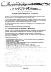 Acceptable Use Agreement - Beaconsfield Primary School