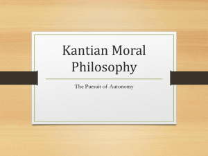 Kant and the CI