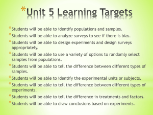 Unit 5 Learning Targets