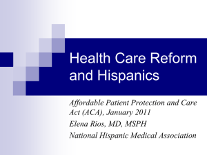 Opportunities for Prevention within Health Care Reform