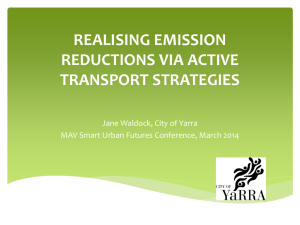 Realising emission reductions via ACTIVE transport strategies