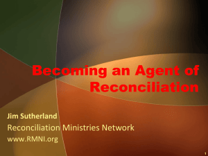Becoming an Agent of Reconciliation