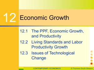 12.1 The PPF, Economic Growth, and Productivity