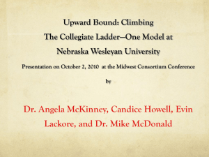 Upward Bound: Climbing The Collegiate Ladder—One Model at