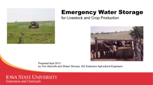Emergency Water Storage - Iowa State University Extension and