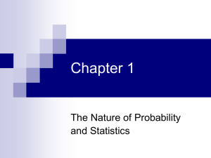 Sec 1.1 Descriptive and Inferential Statistics