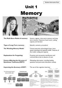 Student Information Pack - Memory (complete)