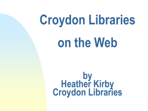 Croydon Online Community Network a DCMS/Wolfson Project