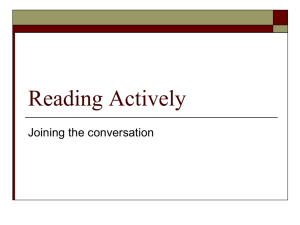 Reading Actively PPT