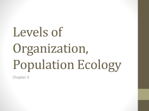 Levels of Organization, Population Ecology