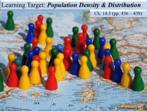 Ch. 14.3 Population Density and Distribution PowerPoint w/ notes