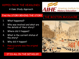 2 Ripped from the Headlines, The Boston Massacre, Mr. Robert