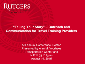 Outreach & Communication for Travel Training Providers