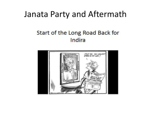 Janata Party and After