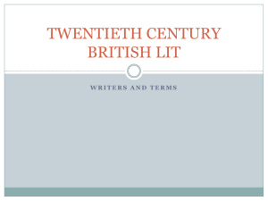 TWENTIETH CENTURY BRITISH LIT 4