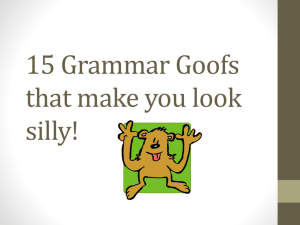 15 Grammar Goofs that make you look silly!