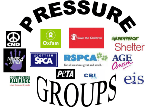 Pressure groups