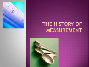 The History of Measurement