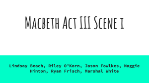 Macbeth Act III Scene i - English10