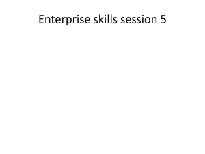 Enterprise skills session 5 - EnterpriseSkillsUniversityofHull