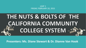 The Nuts and Bolts of the CA Community College System