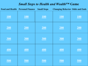 Small Steps to Health and Wealth™ Interactive PowerPoint Game