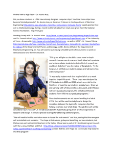 On the Path to High Tech – Dr. Hasina Huq