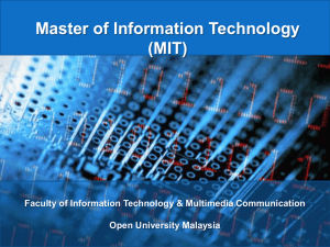 MIT Programme Briefing