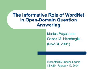The Informative Role of WordNet in Open
