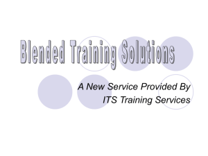 Blended Training Solutions