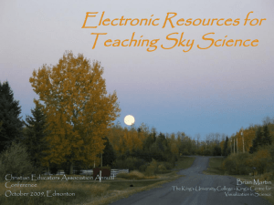 Electronic Resources for Teaching Sky Science