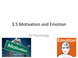 3.5 Motivation and Emotion