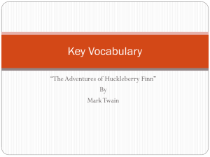 Huck Finn Vocabulary English 11