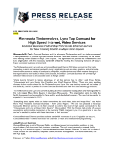 11-3 Comcast Partnership - Timberwolves Media Center
