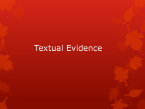 Textual Evidence - Taylor County Schools