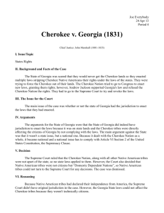 Cherokee v. Georgia (1831)