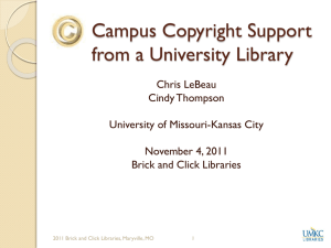 Campus Copyright Support from a University Library