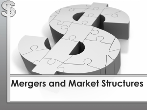 Market Structures and Mergers
